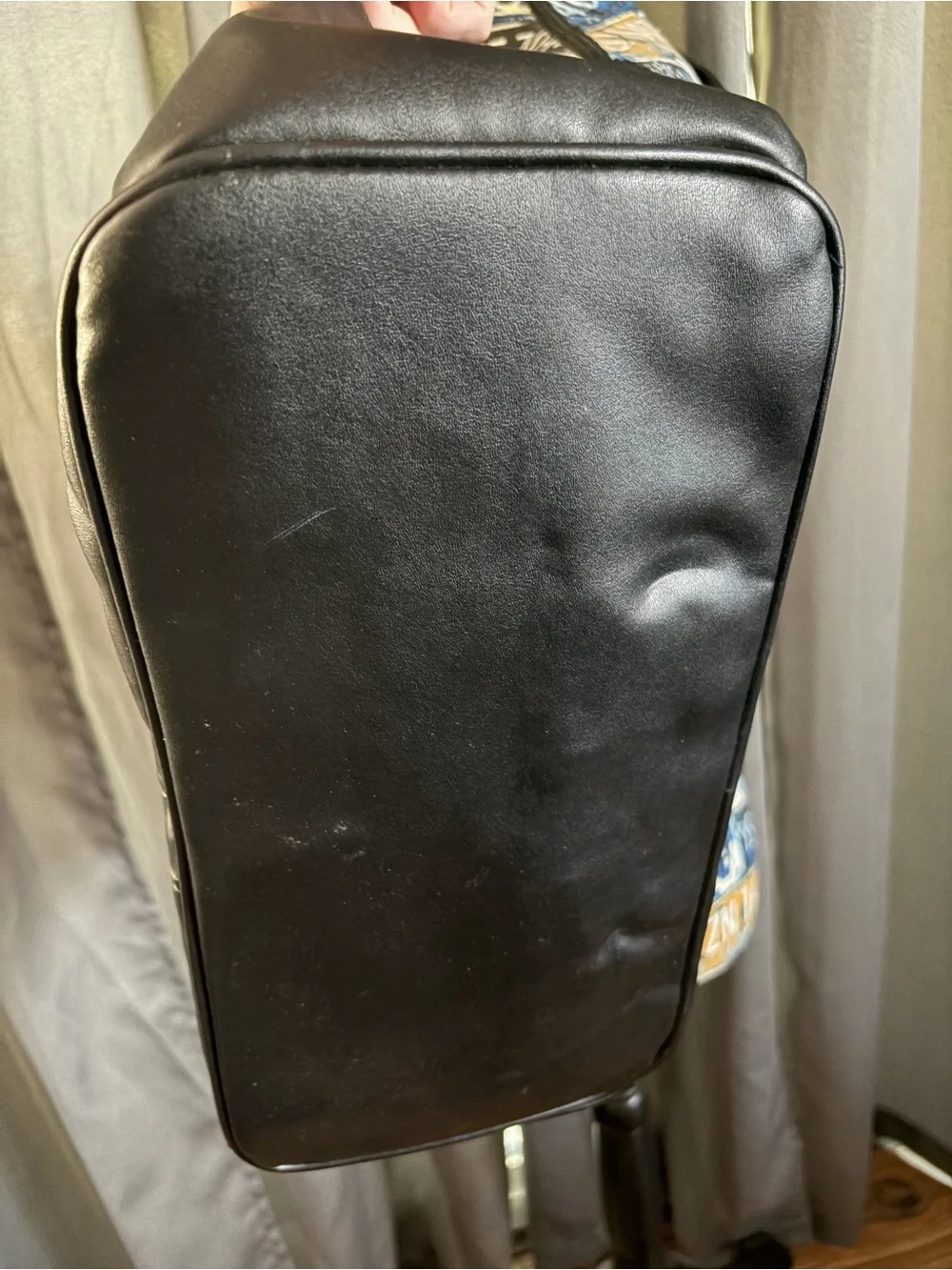 Leather Travel Duffel Bag in Black - NFL XL 2006 Steelers vs Seahawks